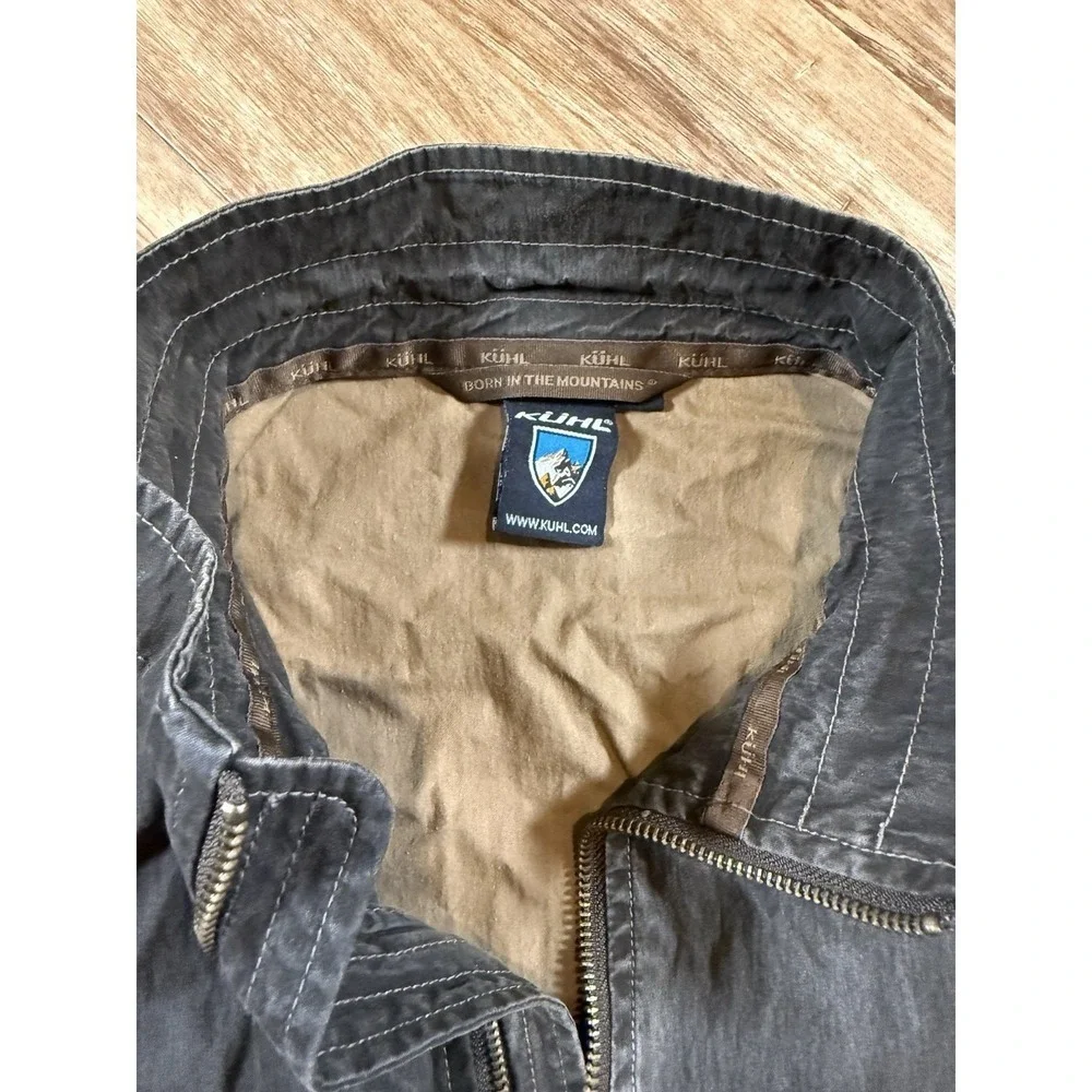Kuhl Mountain Grown Mens Medium Gray Full Zip Cotton Utility Jacket Outdoor - Picture 7 of 11
